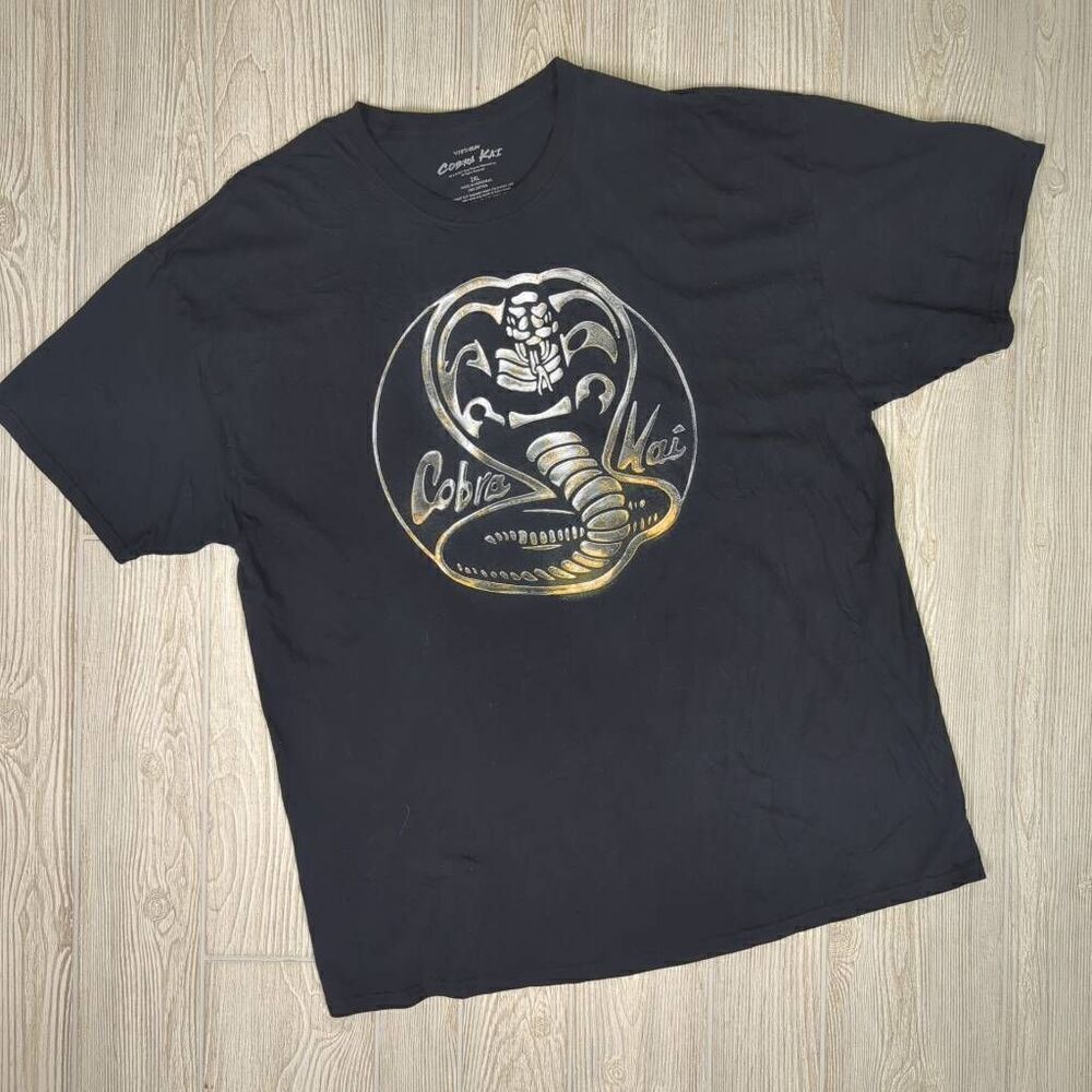 Fifth Sun Men’s 2XL XXL Karate Kid Cobra Kai Short Sleeve Black T-Shirt